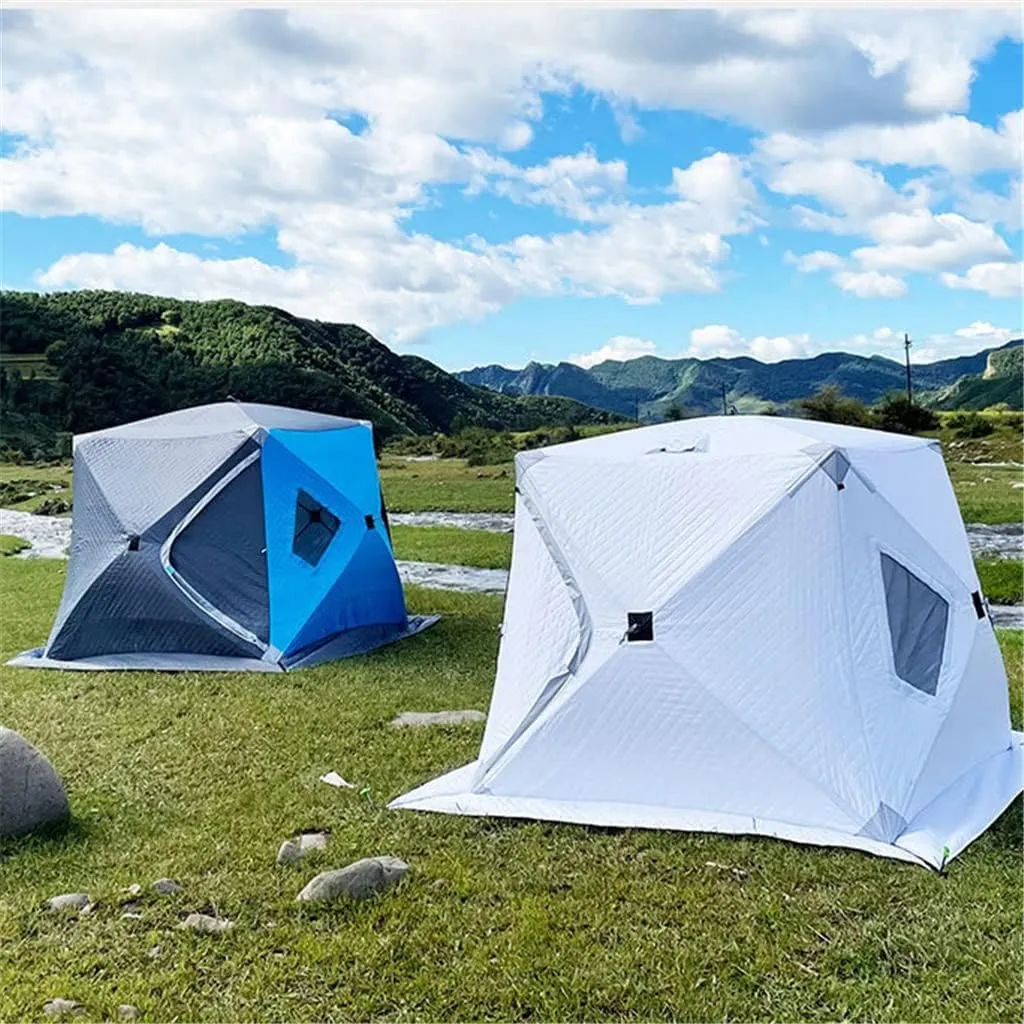1-4 Winter Fishing Tent Winter Ice Fishing Tent Camping Tent Windproof and Rainproof Outdoor Winter Fishing Warm Tent (Color : D, Size : 220 * 220 * 2