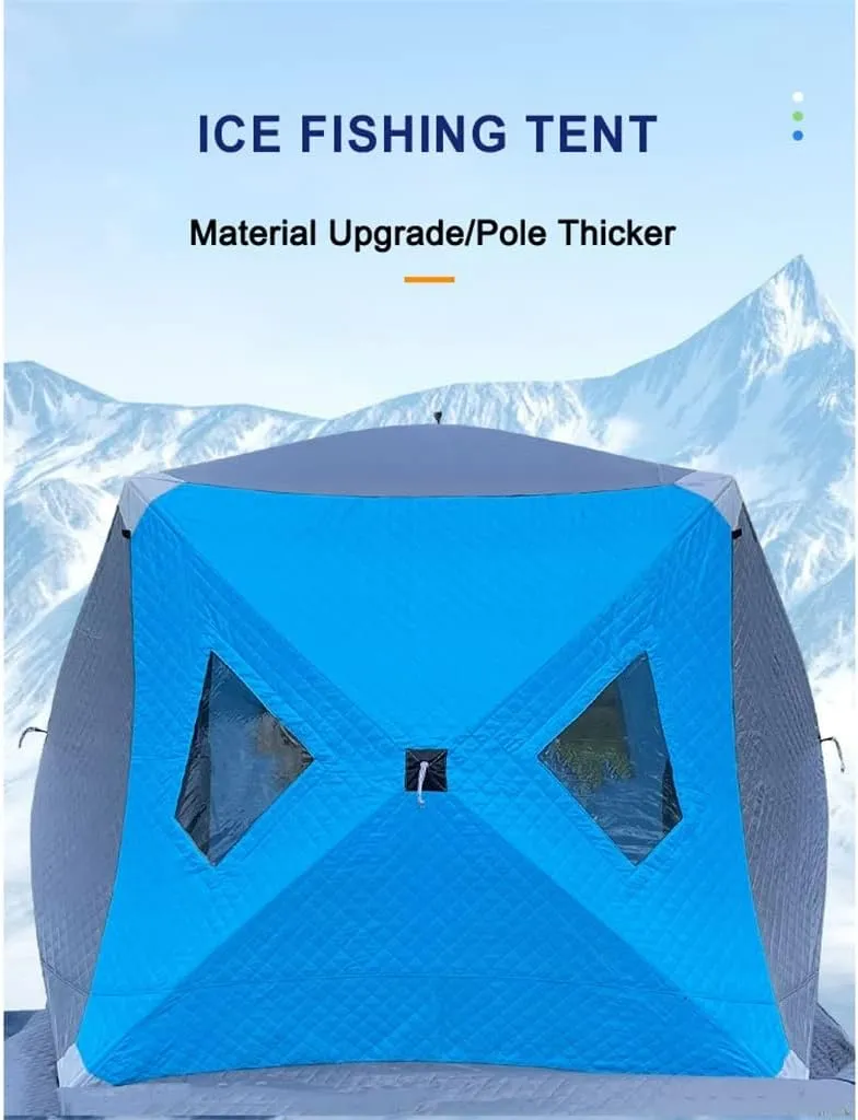 1-4 Winter Fishing Tent Winter Ice Fishing Tent Camping Tent Windproof and Rainproof Outdoor Winter Fishing Warm Tent (Color : D, Size : 220 * 220 * 2