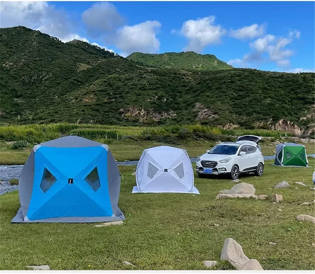 1-4 Winter Fishing Tent Winter Ice Fishing Tent Camping Tent Windproof and Rainproof Outdoor Winter Fishing Warm Tent (Color : D, Size : 220 * 220 * 2