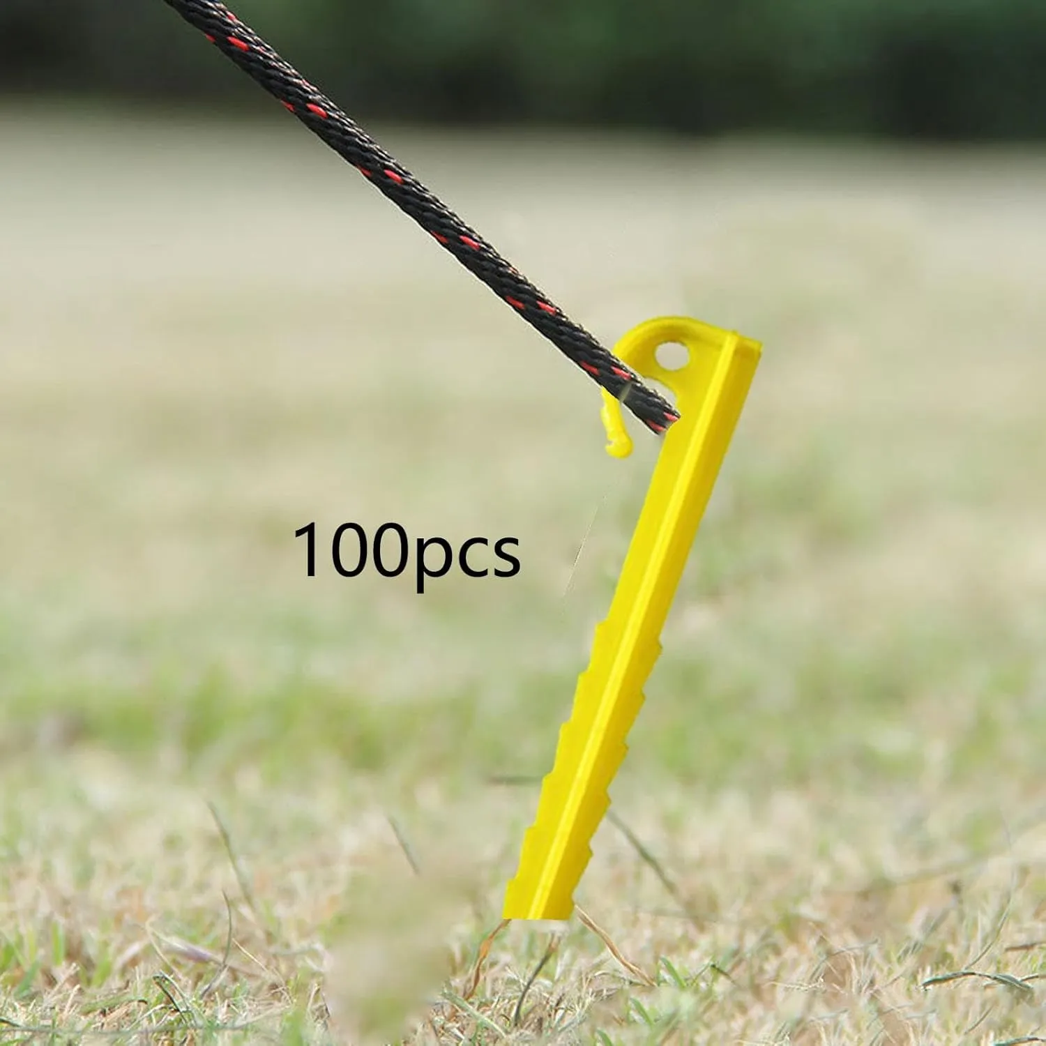 100 Pieces Tent Stakes Ground Pegs Practical Durability Windproof Camping Stakes Portable for Awning Shelter Backyard Outdoor, Style C