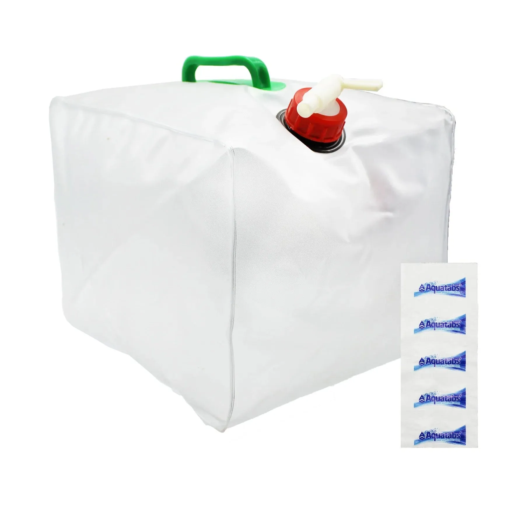 10L Foldable Water Storage Container With 10 x Aquatabs