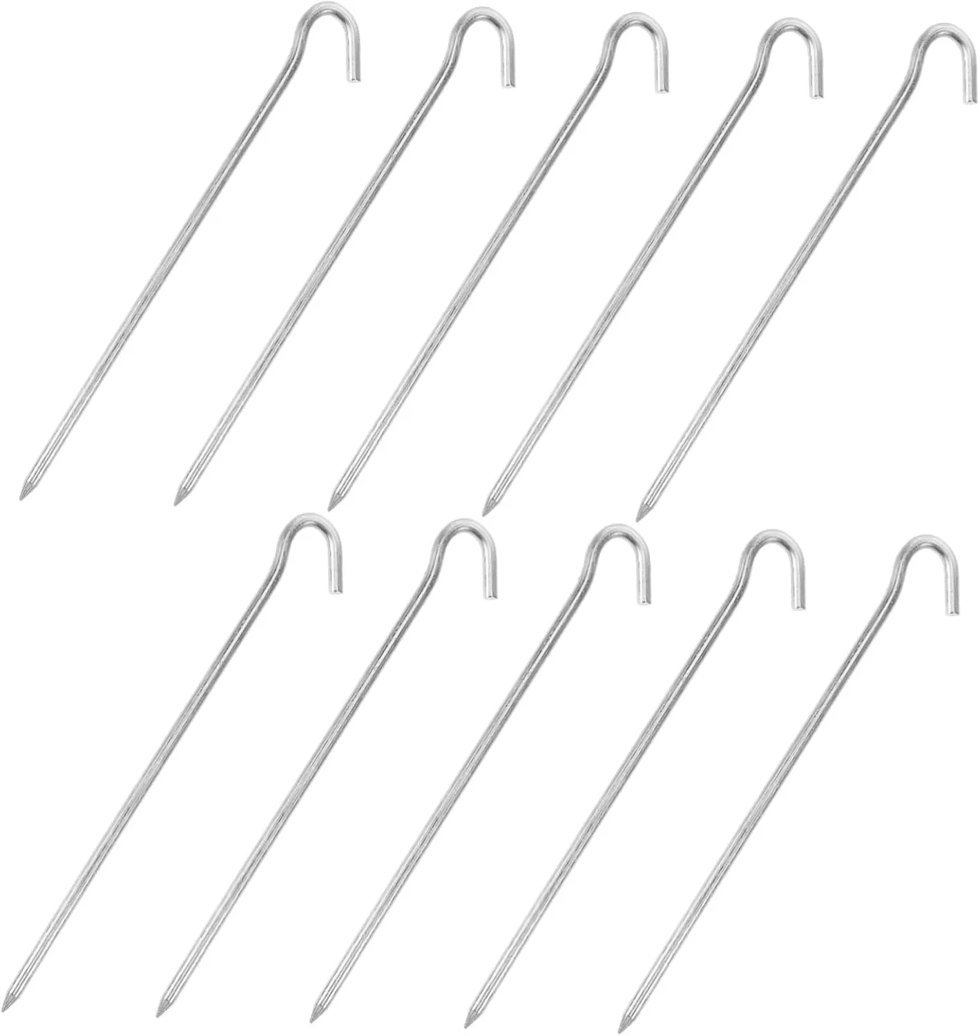 10pcs Heavy Duty Tent Pegs Curved Shape Garden Stakes Tarp Stakes Tent Fixing Hooks