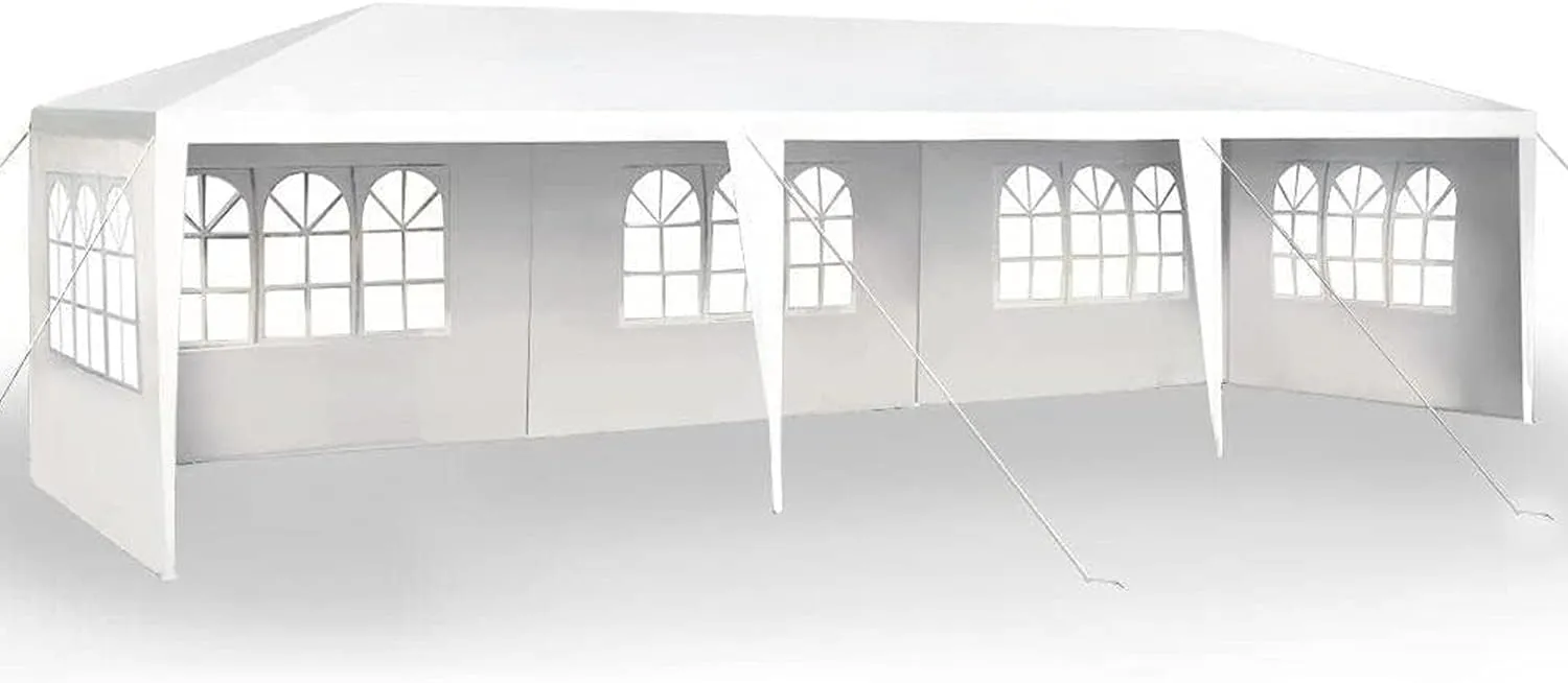 10'x30' Party Tent, Outdoor Wedding Tent Water-Proof Canopy Tent with 5 Removable Walls for Wedding Parties Camping
