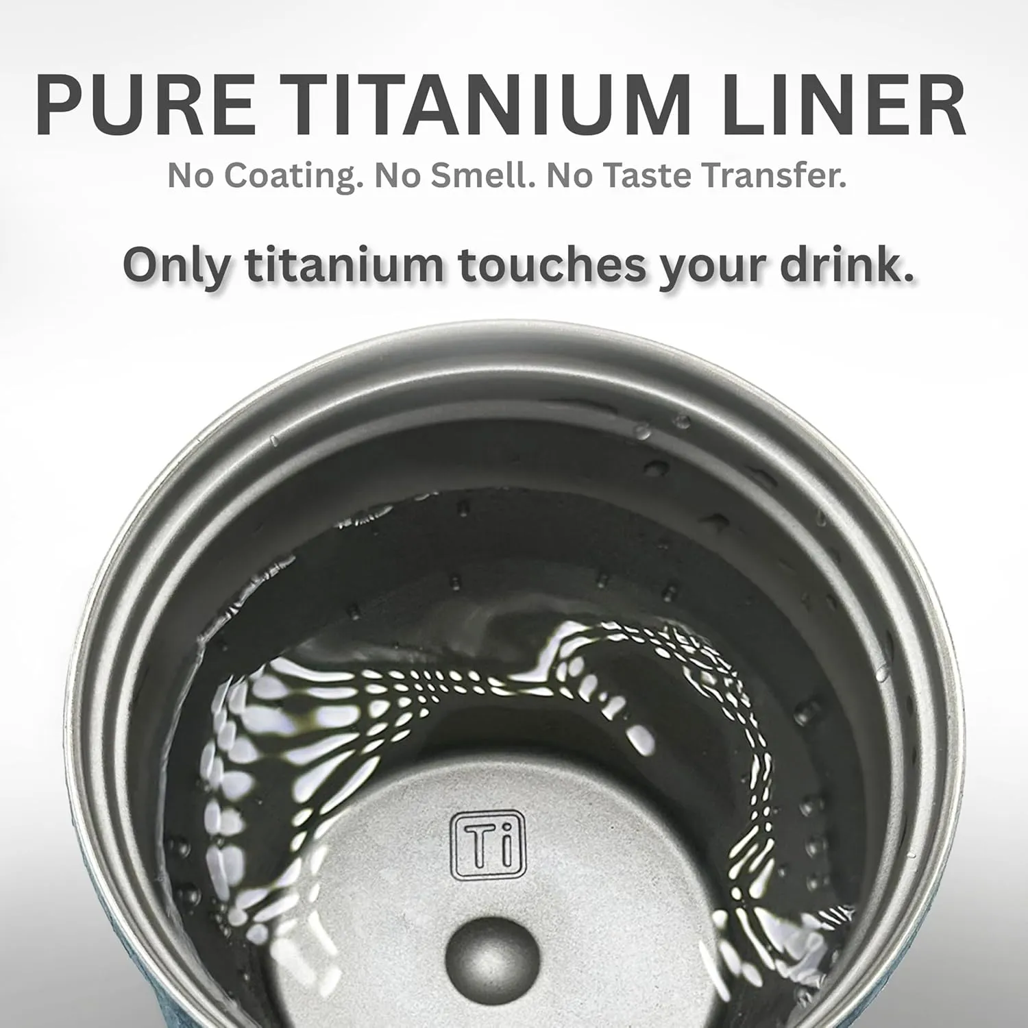 11oz Titanium Liner Travel Mug with Lid, Double-Wall Vacuum Insulation, Wide Mouth, Leak-Proof, Chemical-Free & Healthy, men and women hot & cold drinks, for Indoor & Outdoor Use (Gray)