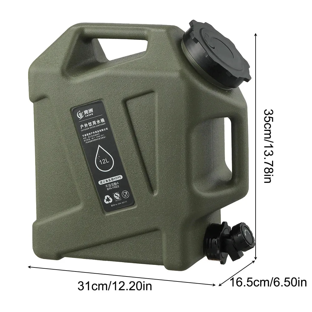 12L (3.17 Gallon) Portable Water Container with Faucet