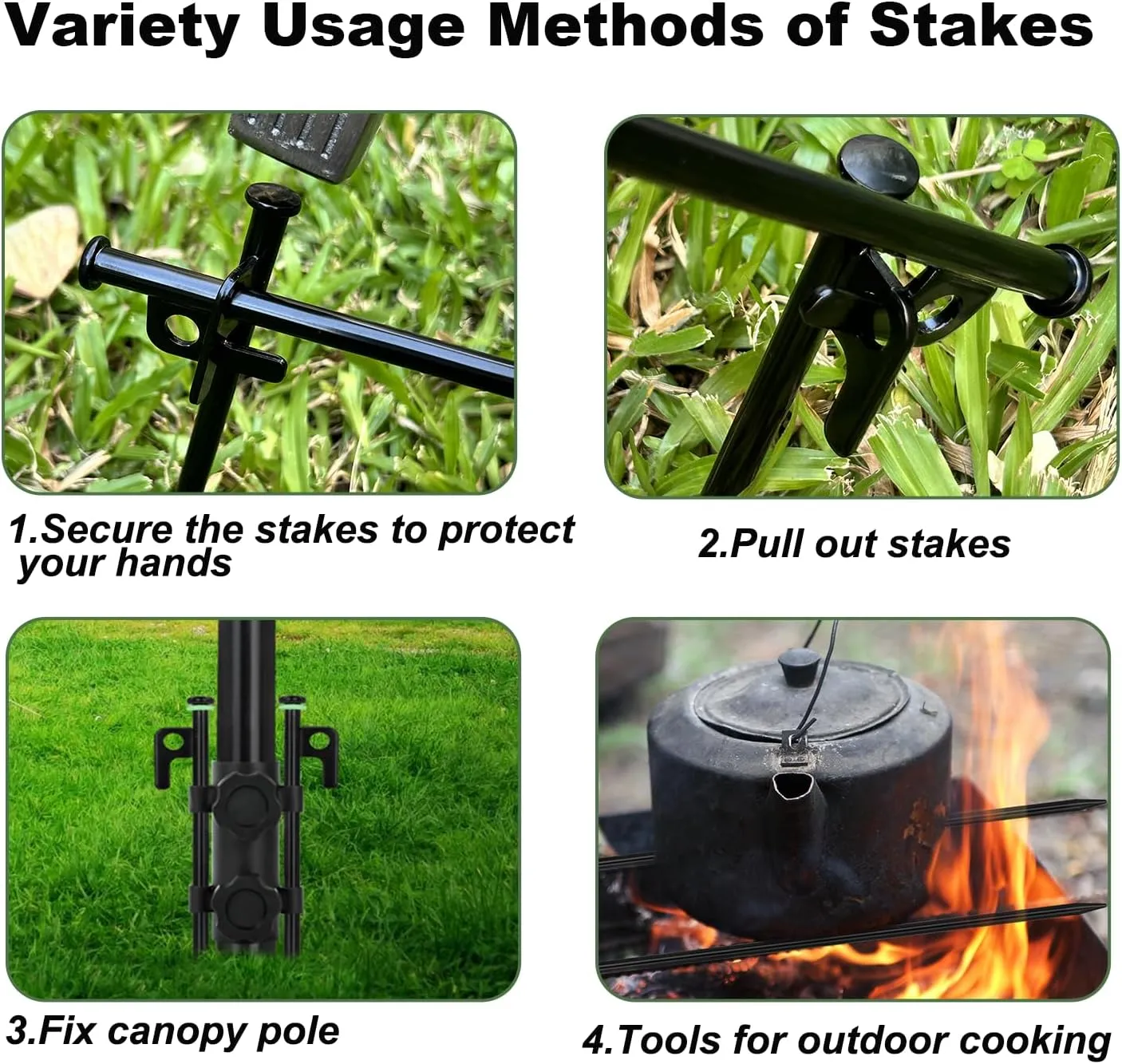 12Pcs Tent Stake with Hammer Set, 12in Tent Stakes Heavy Duty with 10.5in Camping Hammer, Storage Pouch, Forged Steel Tent Stakes for Camping Used on Rocks, Grassland(12Pcs 12in Stakes Hammer)