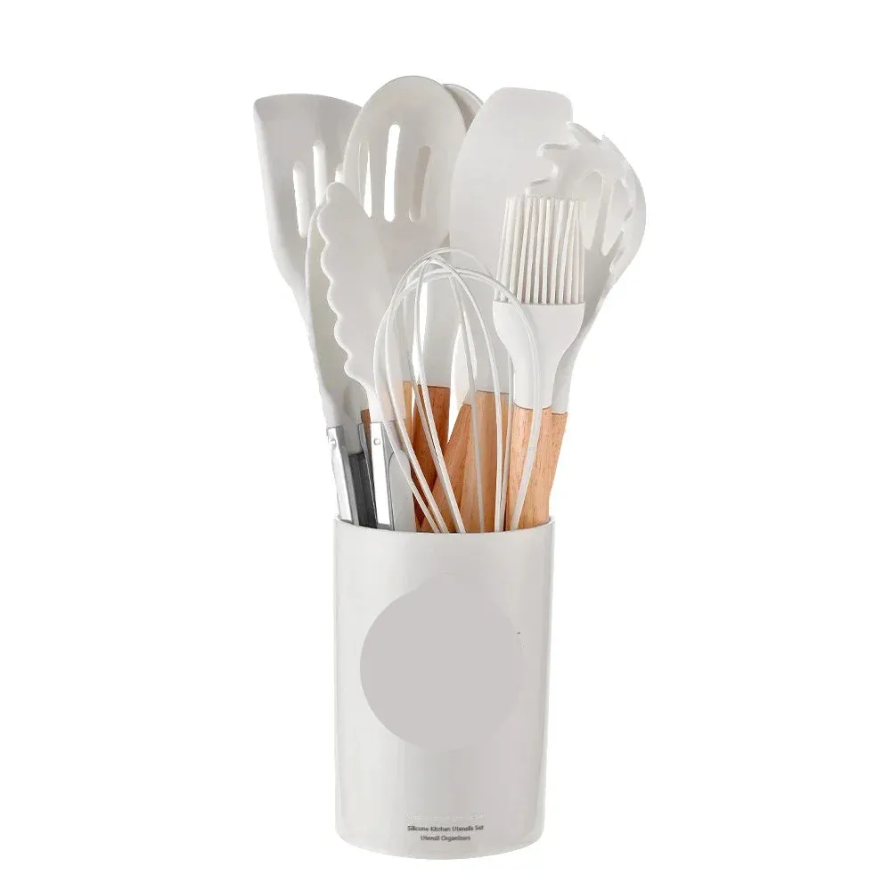 12Pcs Utensils Kitchenware ,Silicone Heat Resistant, Non-Stick