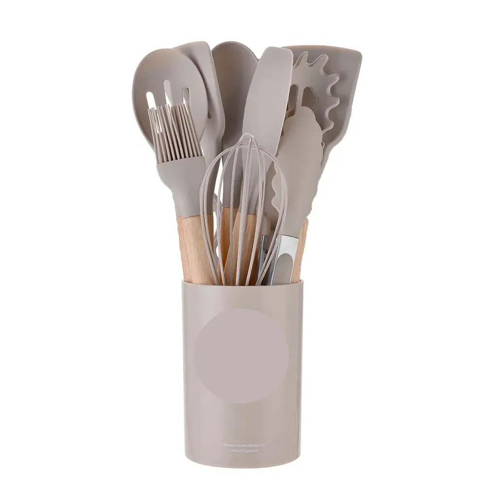12Pcs Utensils Kitchenware ,Silicone Heat Resistant, Non-Stick