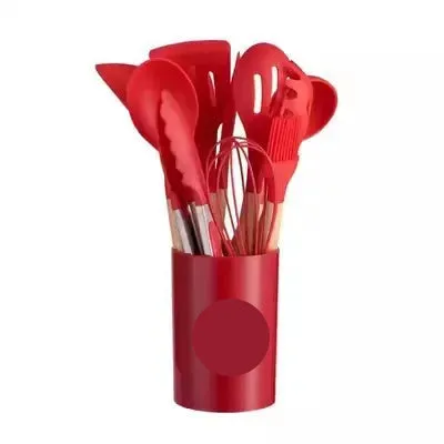 12Pcs Utensils Kitchenware ,Silicone Heat Resistant, Non-Stick