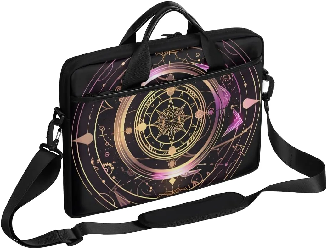 13-15 inch Mechanism Totem portable laptop bag Circular Compass single shoulder laptop bag, suitable for work, travel, and other purposes