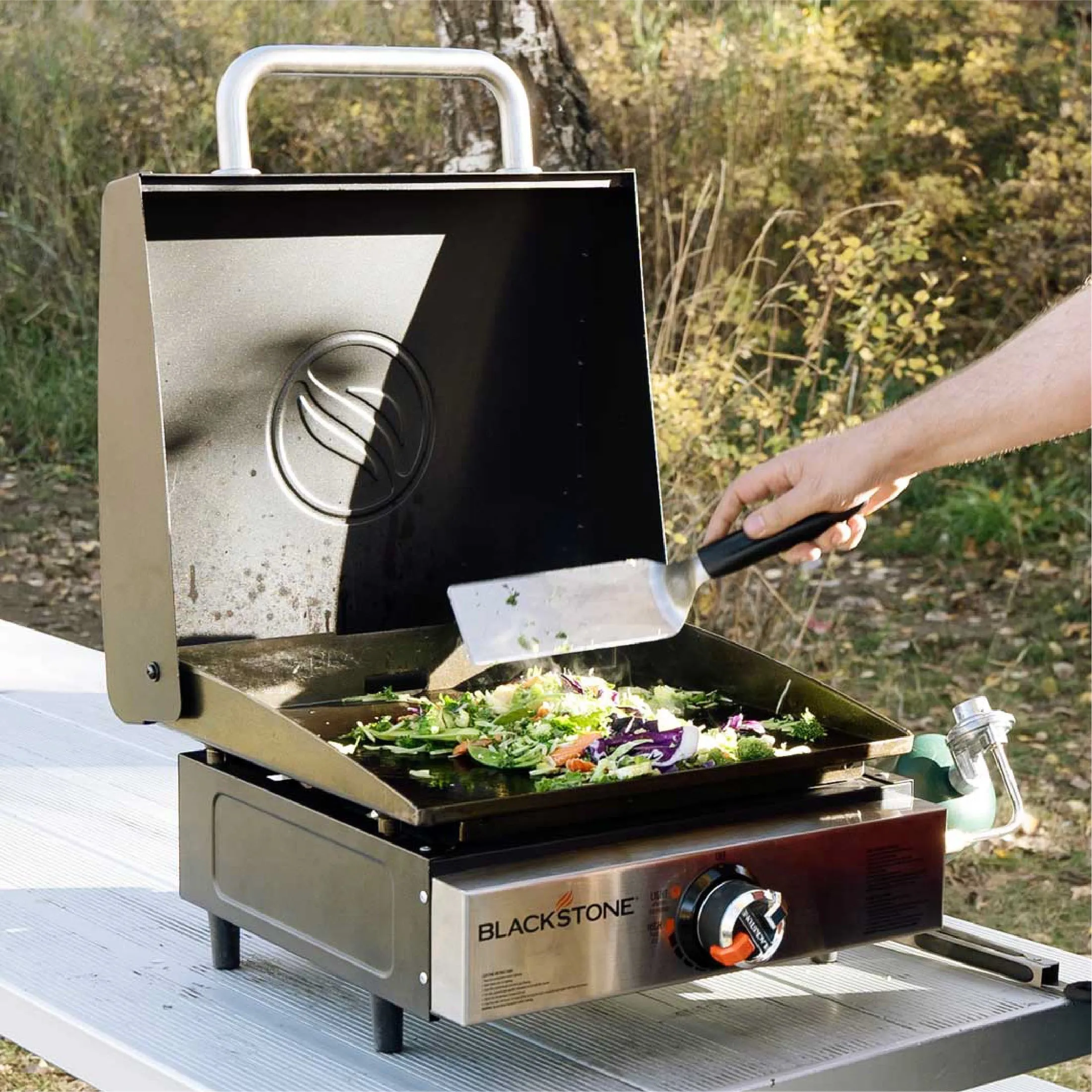17 Inch Tabletop Griddle with Hood