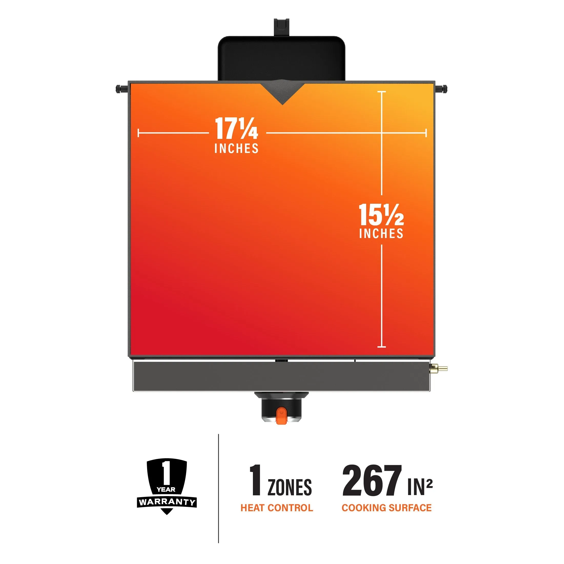 17 Inch Tabletop Griddle with Hood