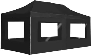19.7'x9.8' Anthracite Heavy Duty Party Tent with Walls, Aluminum Frame Outdoor Gazebo Canopy for Backyard Events, BBQ, Garden Gatherings & Patio Shade