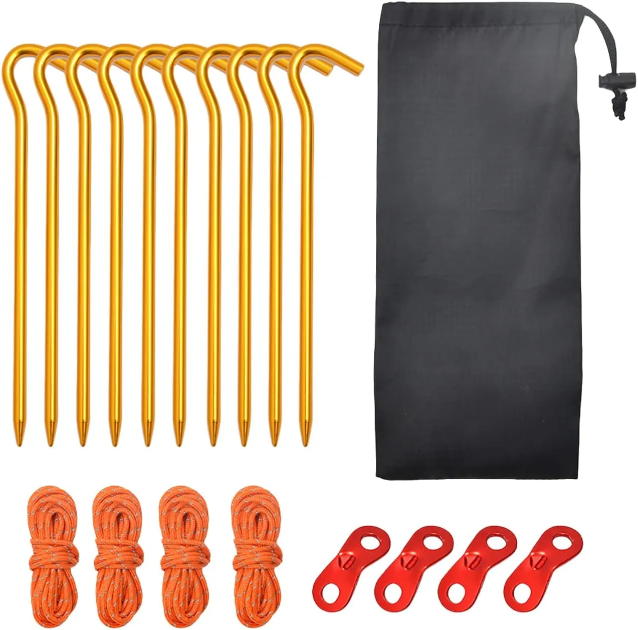 19lots Tent Pegs Beach Tent Pegs Canopies Stake Spirals Aluminum Tent Stakes Outdoor Tent Accessories