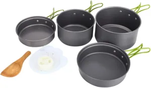 2-3 Person Camping Cookware Set Portable Outdoor Dinnerware Titanium Camping Cookware Accessories Cooking Kit