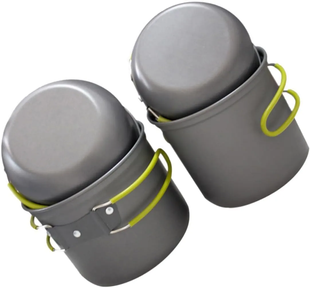 2-3 Person Outdoor Camping Cookware Set Portable Picnic Pot Kettle Boil Water Kettles for Camping