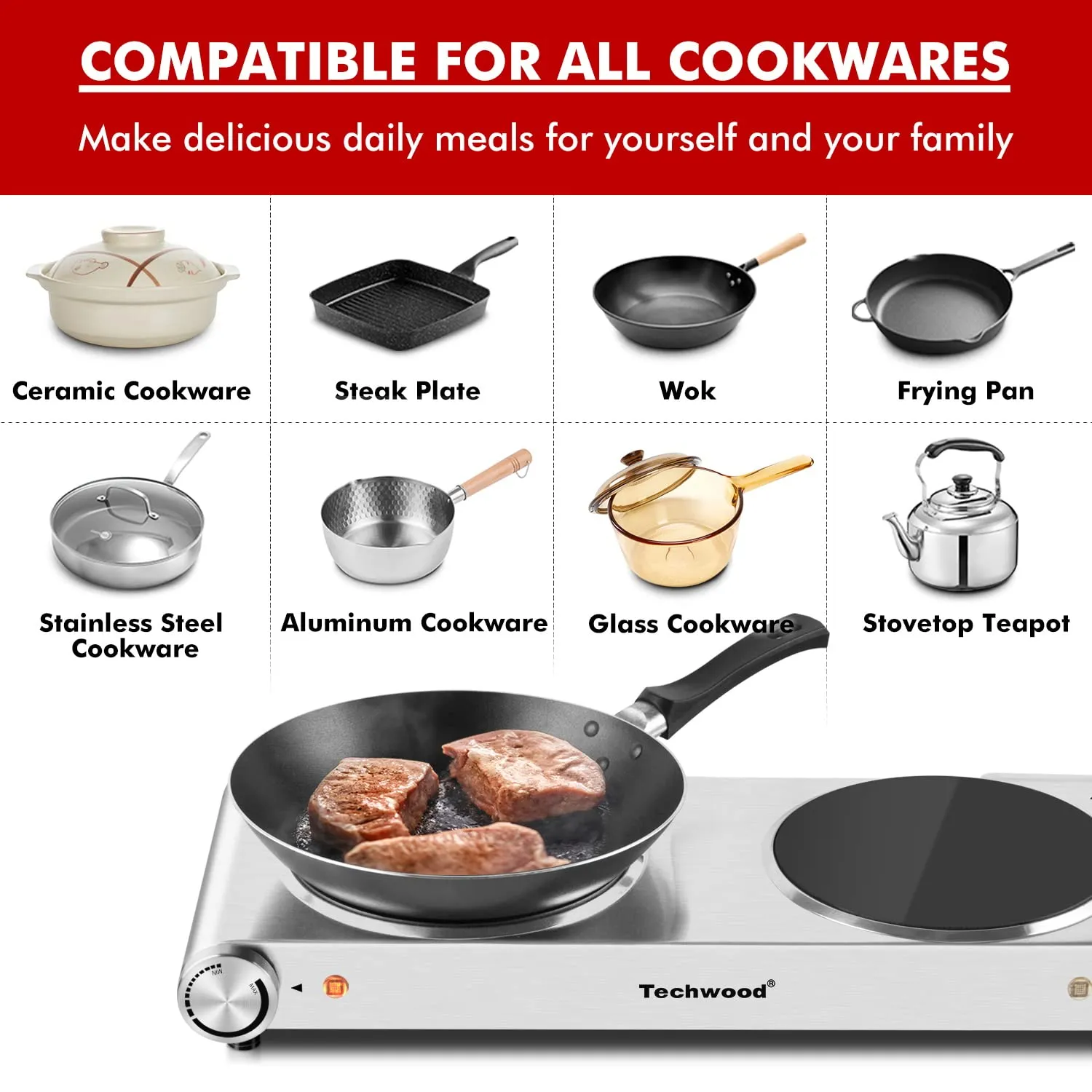 2-Burner Electric Hot Plate
