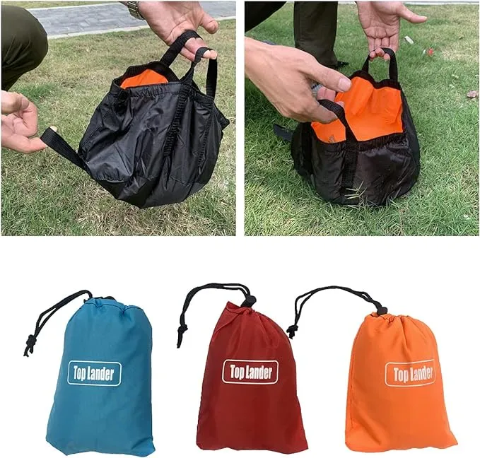 2-Pack Collapsible Bucket with Handle 2 Gallon Portable Camping Wash Basin Folding Water Container for Fishing Beach