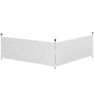 2-Pack Half Sidewalls for 10' x 10'/20' Canopy,UPF 30  UV-Resistant, White