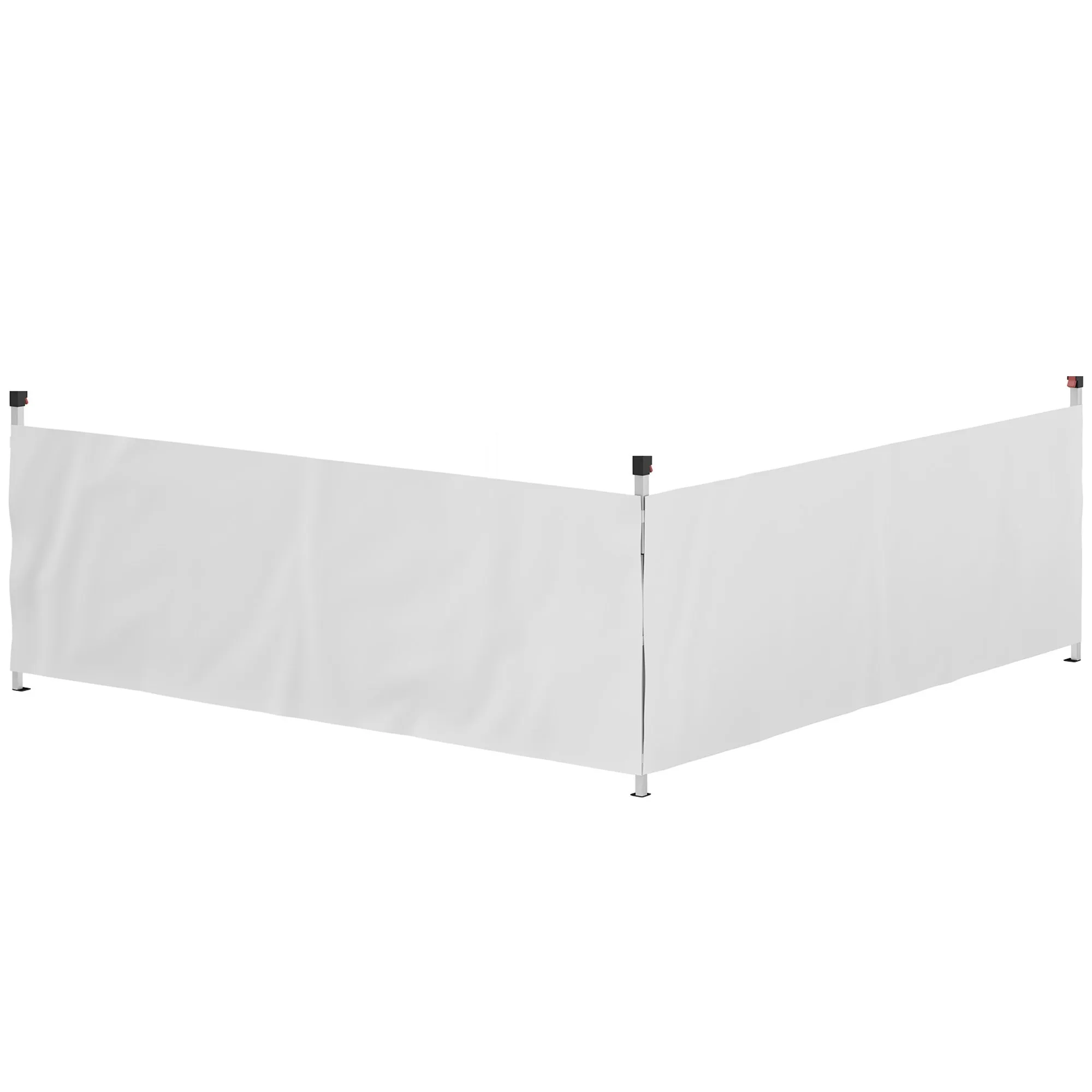 2-Pack Half Sidewalls for 10' x 10'/20' Canopy,UPF 30  UV-Resistant, White