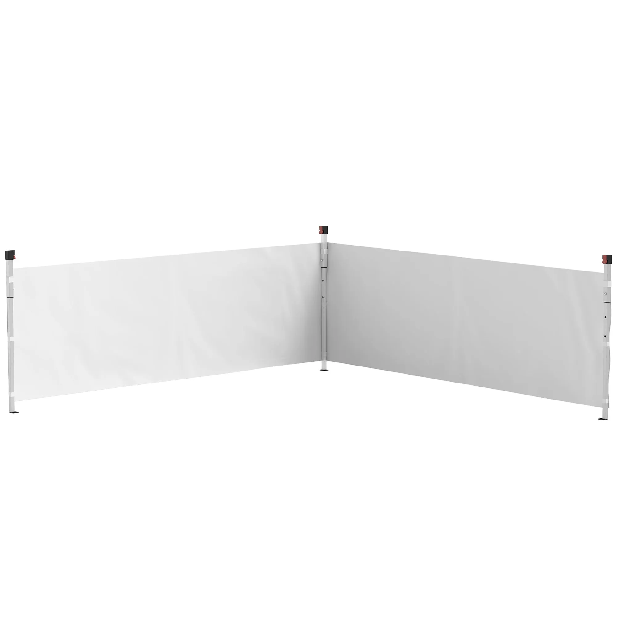 2-Pack Half Sidewalls for 10' x 10'/20' Canopy,UPF 30  UV-Resistant, White