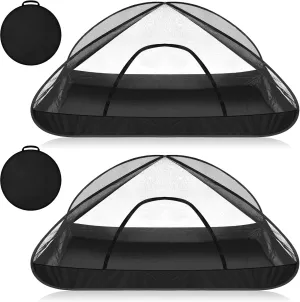 2 Pcs Pop up Mosquito Net Tent for Camping Outdoor 86. 6 x 39. 4 x 37. 4 Inch Foldable One Person Pop Tent Waterproof Freestanding Insect Bug Net for Summer Camps Camping Hiking Outdoor