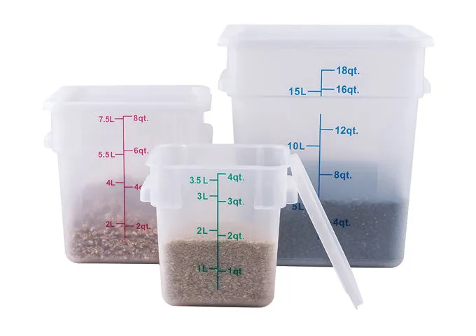 2 Qt Translucent Square Storage Container