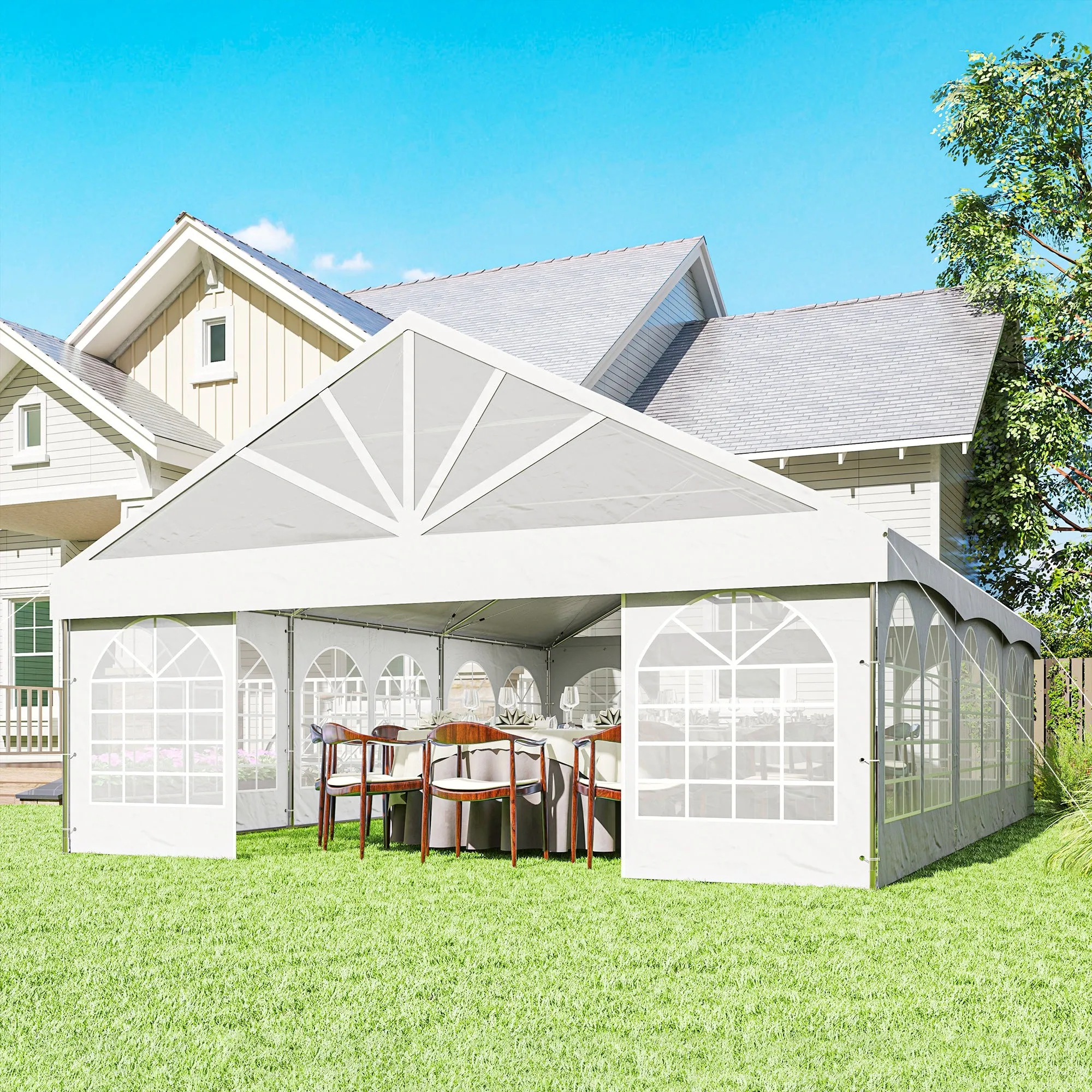 20' x 30' Heavy Duty Party Tent with 480gsm Fabric & Carry Bags