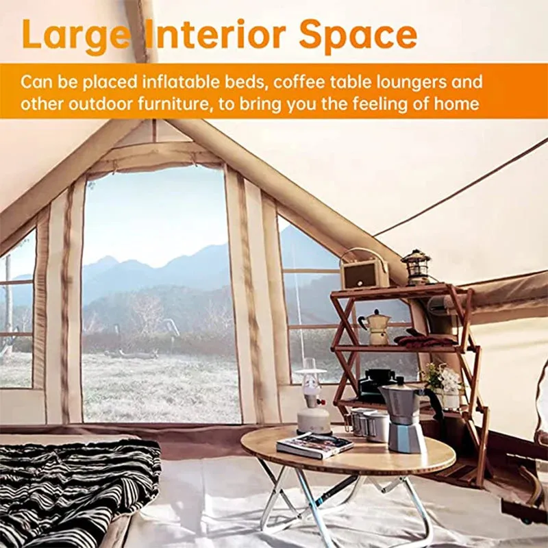 2023 New Large Camping Tent: Waterproof Inflatable Tent House for Family Hiking, Camping, Backpacking, and Beach Trips