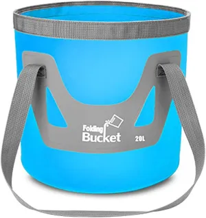 20L Collapsible Water Bucket Folding Bucket Water Storage Container for Camping Hiking Traveling Fishing Washing
