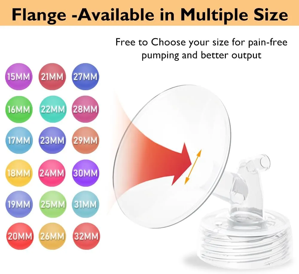 20mm Flange and Duckbill Valve Compatible with Spectra S1 Spectra S2 Spectra9 Plus Synergy Gold Breast Pump, Spectra Pump Parts S2 Parts S2 Accessories Replacement