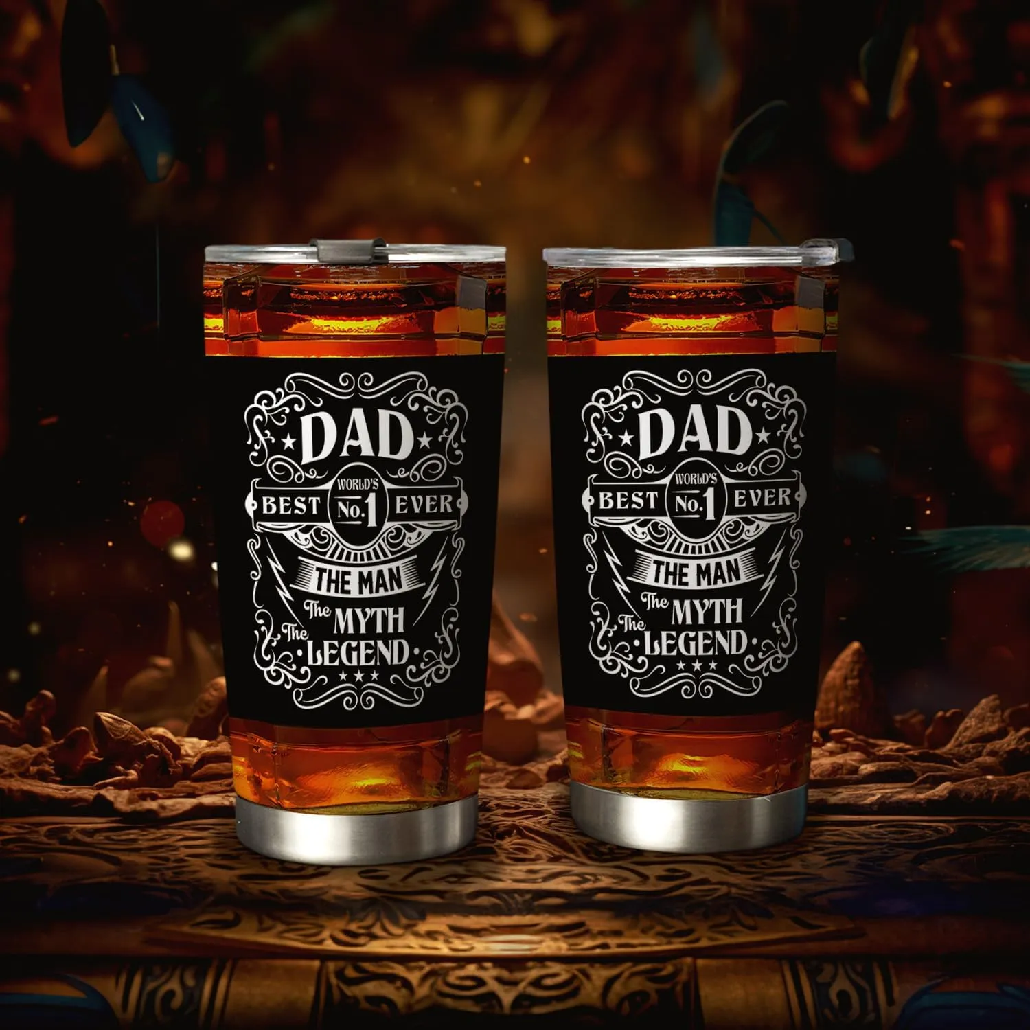 20oz Valentines Day Gifts for Him, Unique Birthday Gifts for Men, Dad, Son, Husband, Fathers Gifts, Father Man Myth Legend Dad Tumbler Cup, Travel Coffee Mug with Lid