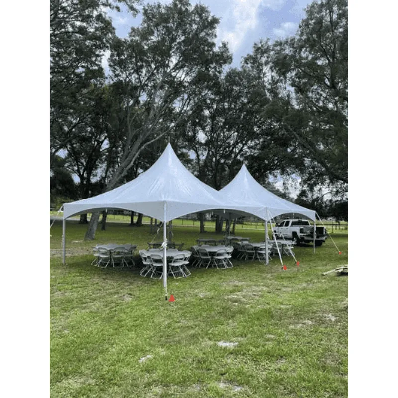 20x20 High Peak Cross Cable Frame Tent
