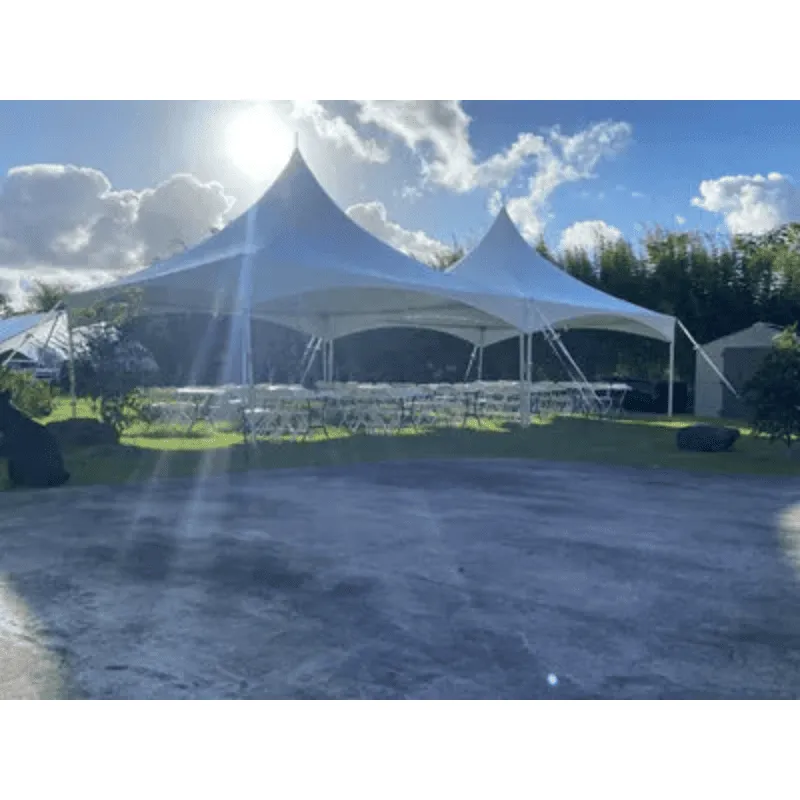 20x20 High Peak Cross Cable Frame Tent