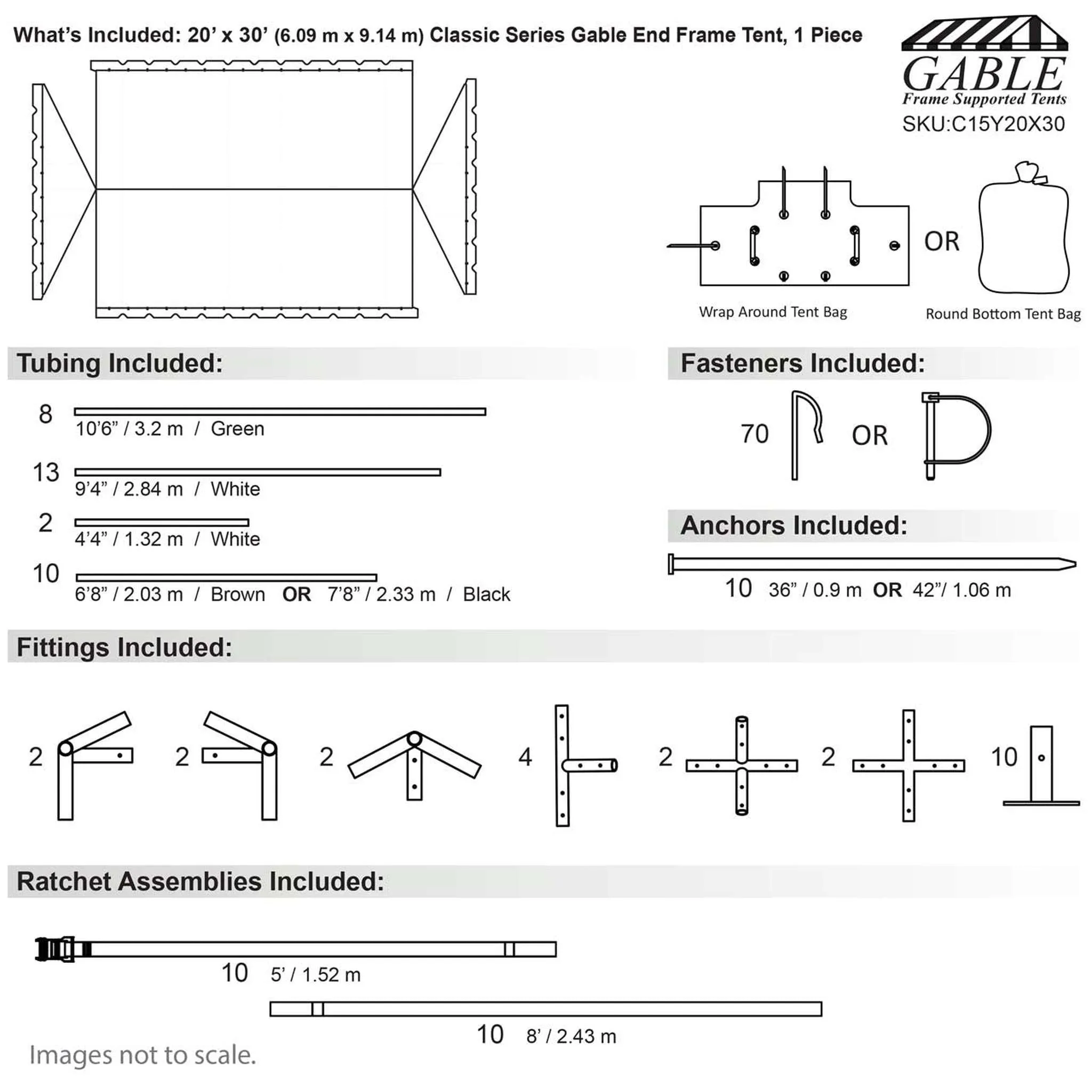 20x30 Classic Gable Frame Tent