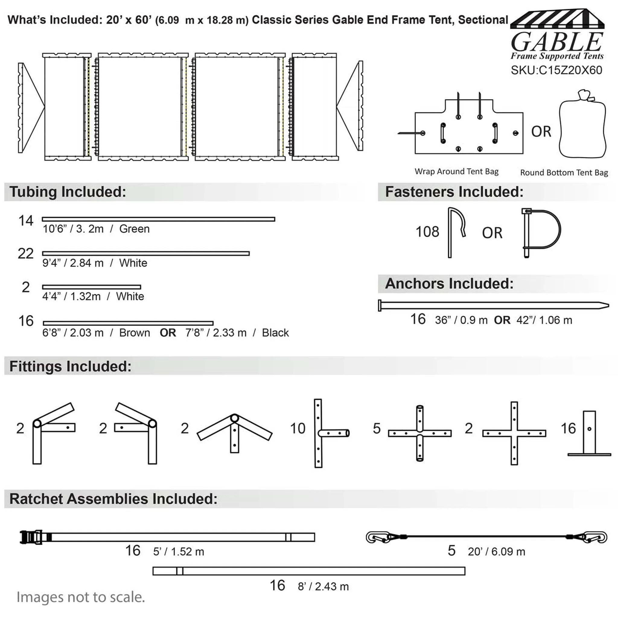 20x60 Classic Gable Frame Tent