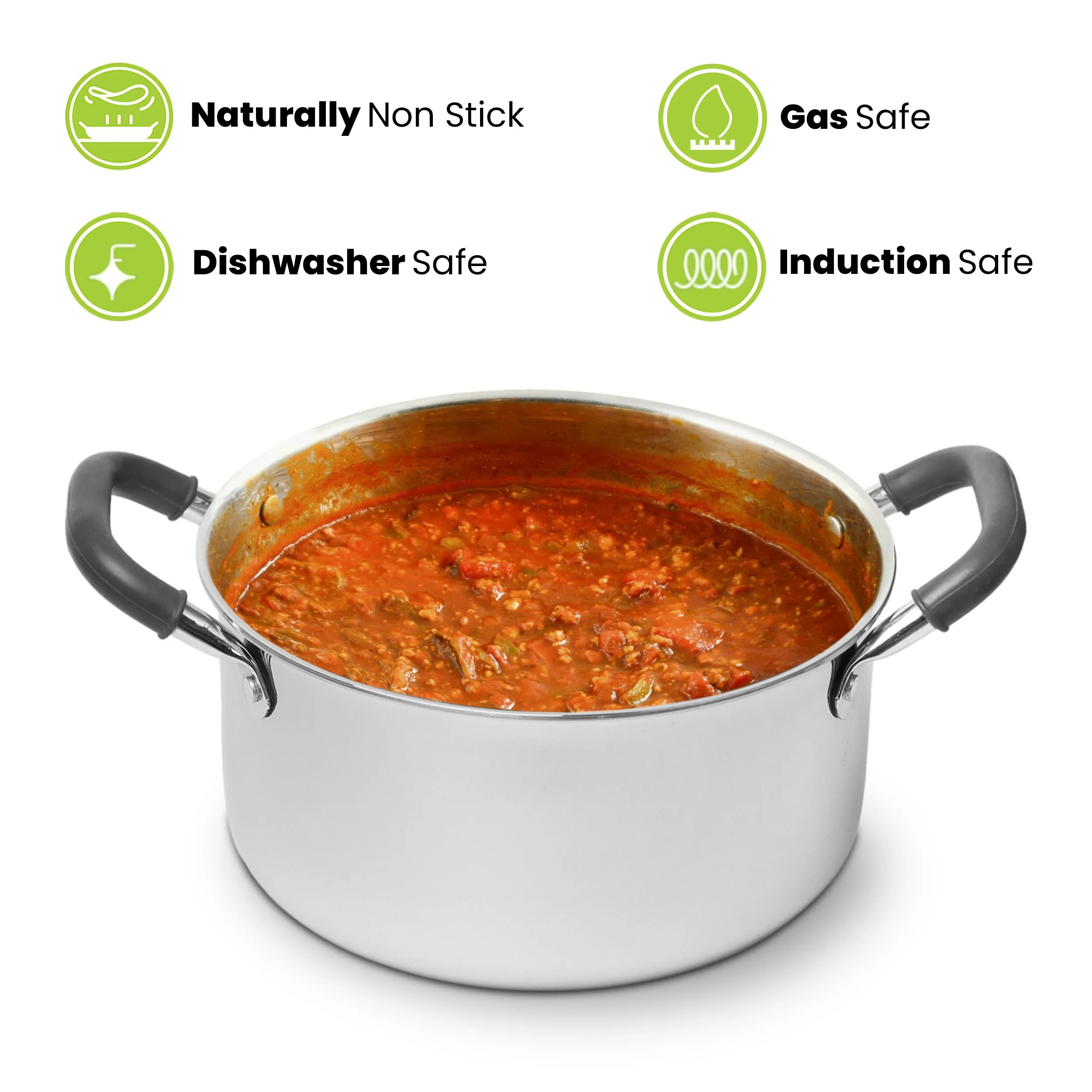 2.3L Allo CookSafe TriPly Saucepot | With Stainless Steel Lid | Induction Friendly | 18cm