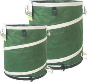 24 Gallon and 46 Gallon Collapsible Trash Can Solid Bottom for Yard Waste Bag,Garden Debris Bag,Pop-Up Trash Can,Recycling Bin,RV Camping Waste Bin,Laundry Hamper,Lawn Grass,Yard Weeds Bags,Leaf Bags
