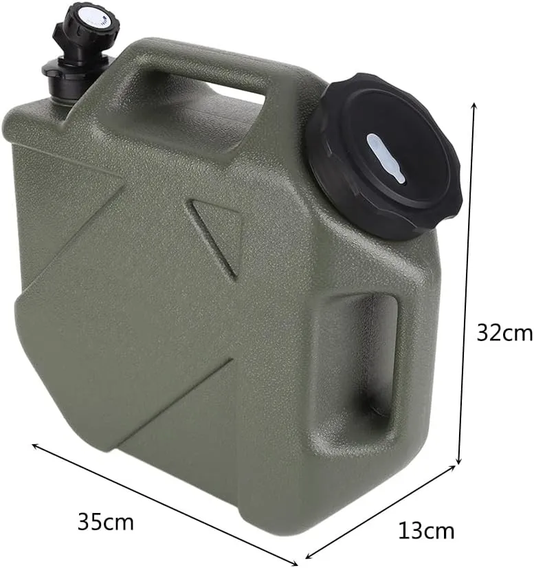 2.6 Gallon(10L) Water Containers With Spigot, Camping Water Tank No Leakage Portable Water Jug, Multifunction Emergency Water Storage Container For Outdoor Hiking Camping Picnic Supplies