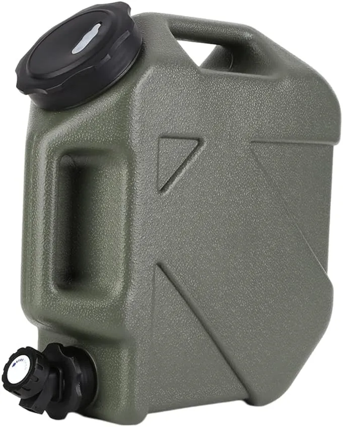 2.6 Gallon(10L) Water Containers With Spigot, Camping Water Tank No Leakage Portable Water Jug, Multifunction Emergency Water Storage Container For Outdoor Hiking Camping Picnic Supplies