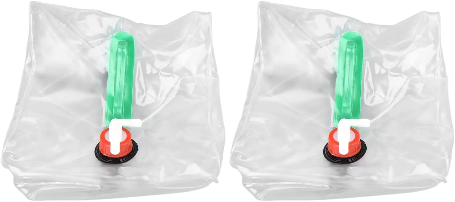2PCS 20L Collapsible Water Container, Foldable Water Storage Jug with Spigot Portable Water Bucket for Camping Hiking Outdoor