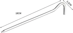 2x10Pcs Tent Stakes Pegs, Aluminum Alloy Garden Stake, Awning Shelter Camping Tent Nails Ground Stakes for Beach Lawn Outdoor Backyard