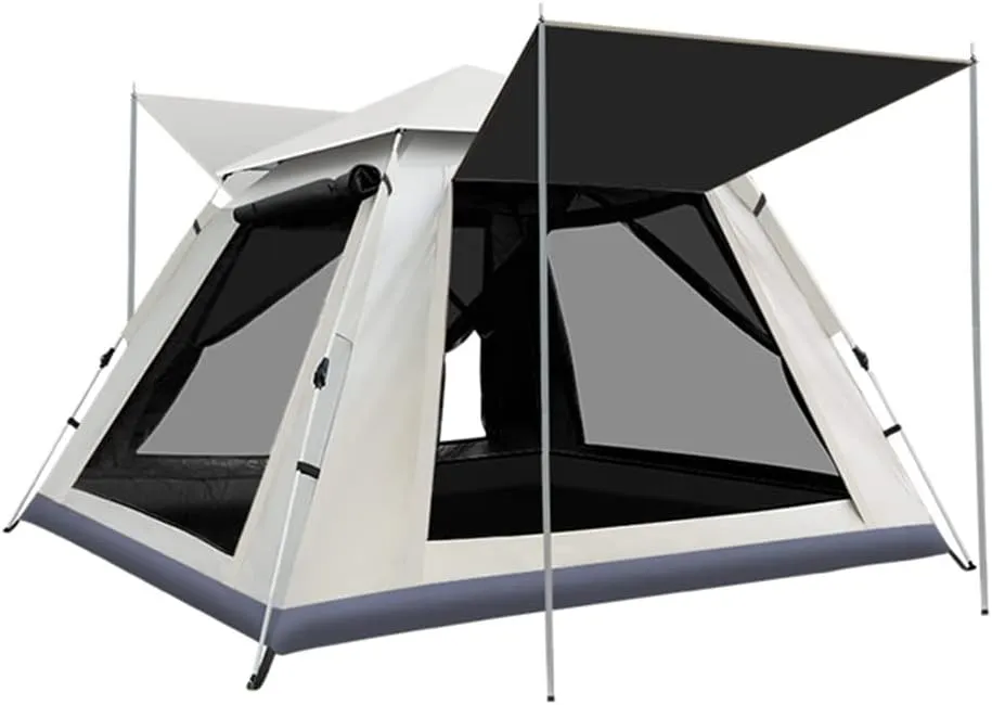 3-4 Person 60 Sec Setup Family Camping Tent Waterproof & Windproof Tent with Top Rainfly, Instant Cabin Tent for Camping Hiking Mountaineering