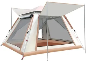 3-4 Person Camping Tent, Waterproof Windproof Instant Cabin Tent with Top Rainfly, Easy 60 Sec Setup for Hiking Mountaineering