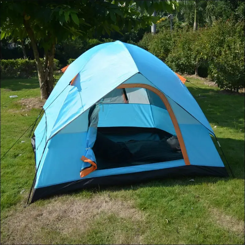3-4 person double layer rainproof outdoor camping shelter tent for fishing hunting travel adventure