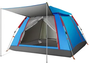 3-4 Person Quick Automatic Opening Outdoor Camping Tent Family Tourist Tent Large Space Sun Shelter Tents (Color : D, Size : 215x215x142cm) (D 215x215x142cm)