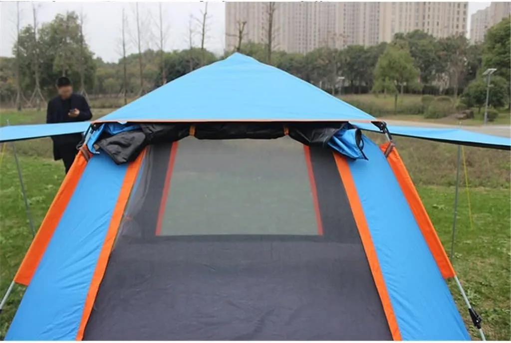 3-4 Person Quick Automatic Opening Outdoor Camping Tent Family Tourist Tent Large Space Sun Shelter Tents (Color : D, Size : 215x215x142cm) (D 215x215x142cm)