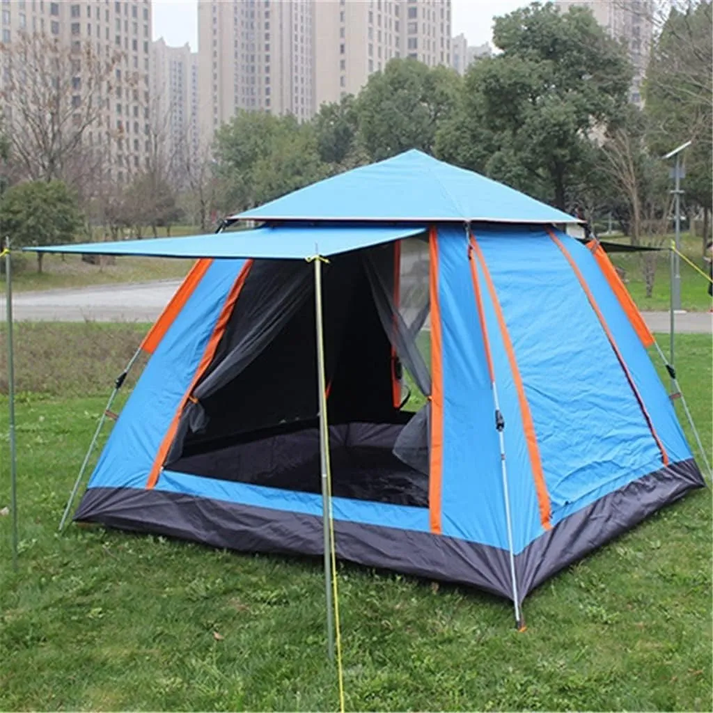 3-4 Person Quick Automatic Opening Outdoor Camping Tent Family Tourist Tent Large Space Sun Shelter Tents (Color : D, Size : 215x215x142cm) (D 215x215x142cm)