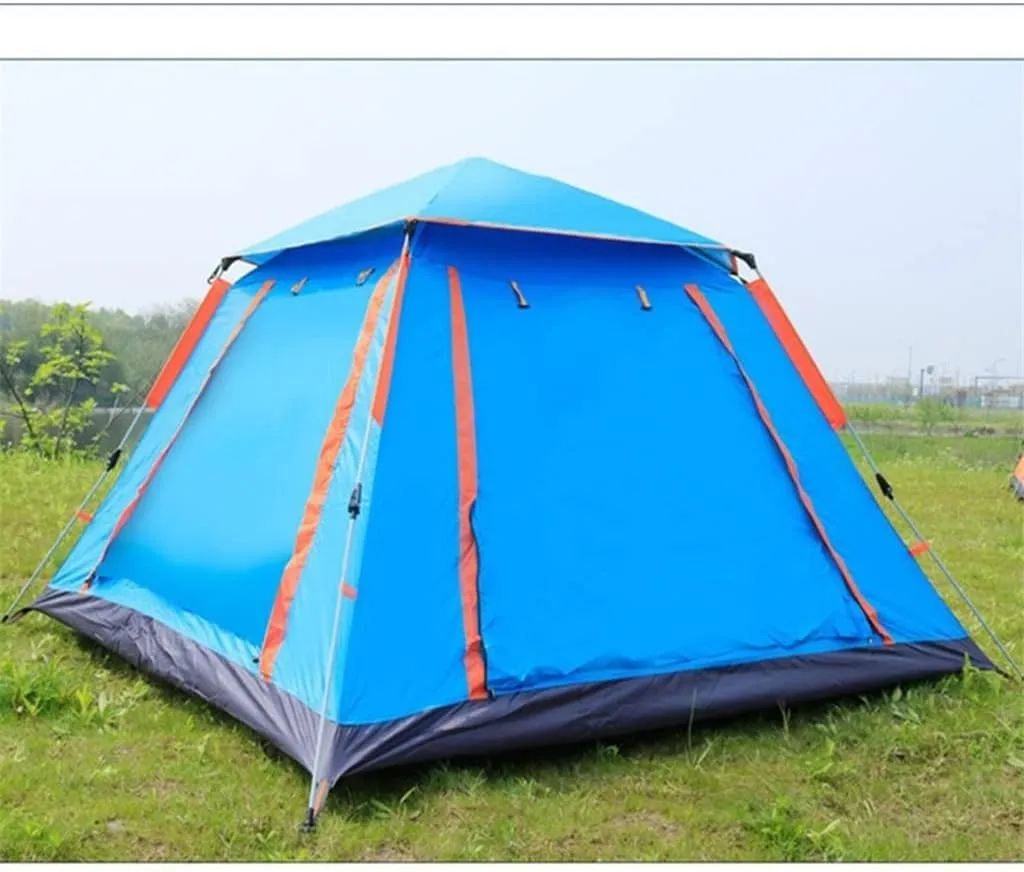 3-4 Person Quick Automatic Opening Outdoor Camping Tent Family Tourist Tent Large Space Sun Shelter Tents (Color : D, Size : 215x215x142cm) (D 215x215x142cm)