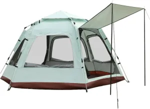 3-5 Person Tents for Camping, Instant Pop-Up Family Tent with Vestibule & Mesh Windows, Portable Lightweight Cabin Tent for Beach, Garden, Camping, Fishing, Picnic